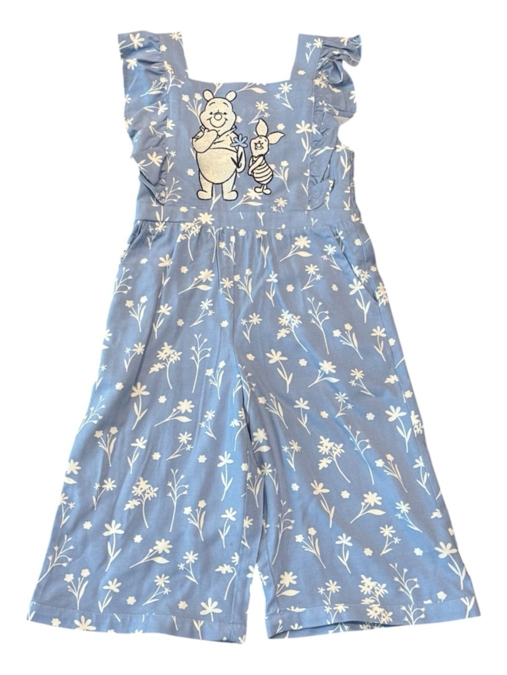 Winnie the Pooh Blue Floral Jumpsuit